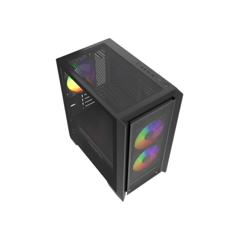 Компьютерный корпус Powercase ALISIO Micro Z3B ARGB V2 ARGB Black (CAMZB-A3-V2)