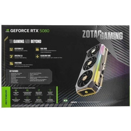 Видеокарта ZOTAC (ZT-B50800B-10P) GeForce RTX 5080 16GB AMP EXTREME INFINITY