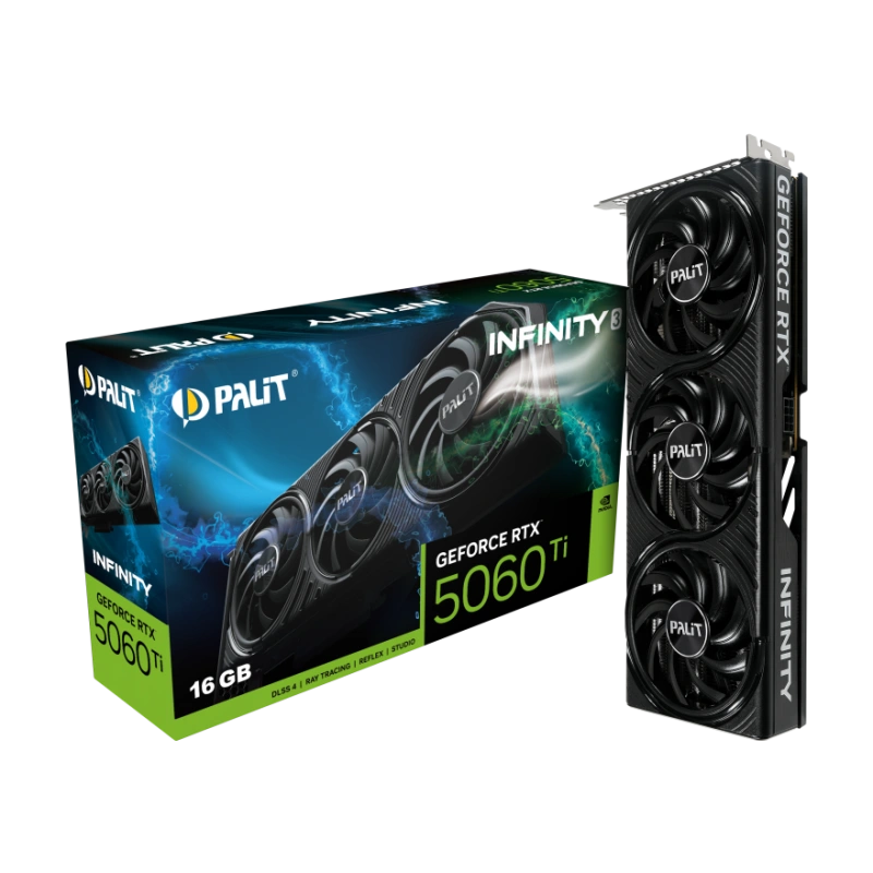 Видеокарта Palit (NE7506T019T1-GB2061S) GeForce RTX 5060 TI 16GB INFINITY 3