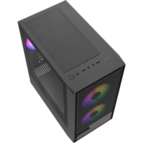 Компьютерный корпус Powercase Mistral SM02 TG ARGB Black (CMMSM02B-A3)