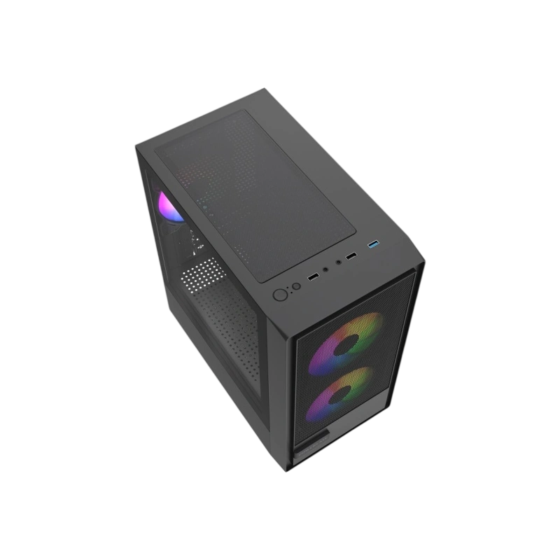 Компьютерный корпус Powercase Mistral SM02 TG ARGB Black (CMMSM02B-A3)