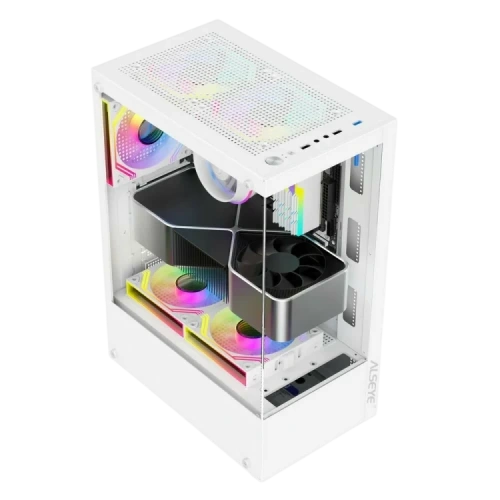 Компьютерный корпус ALSEYE Spider-W (5 fans ARGB) TG White
