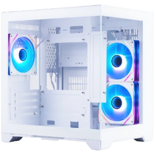 Компьютерный корпус 1STPLAYER MEGAVIEW MV5-TP ARGB White (MV5-TP-WH-2FC7R-W-1FC7-W)
