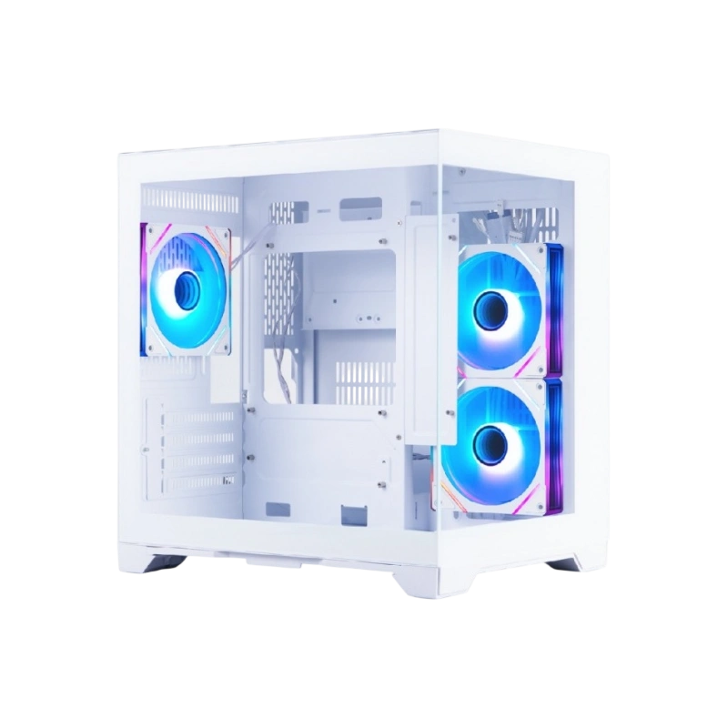 Компьютерный корпус 1STPLAYER MEGAVIEW MV5-TP ARGB White (MV5-TP-WH-2FC7R-W-1FC7-W)