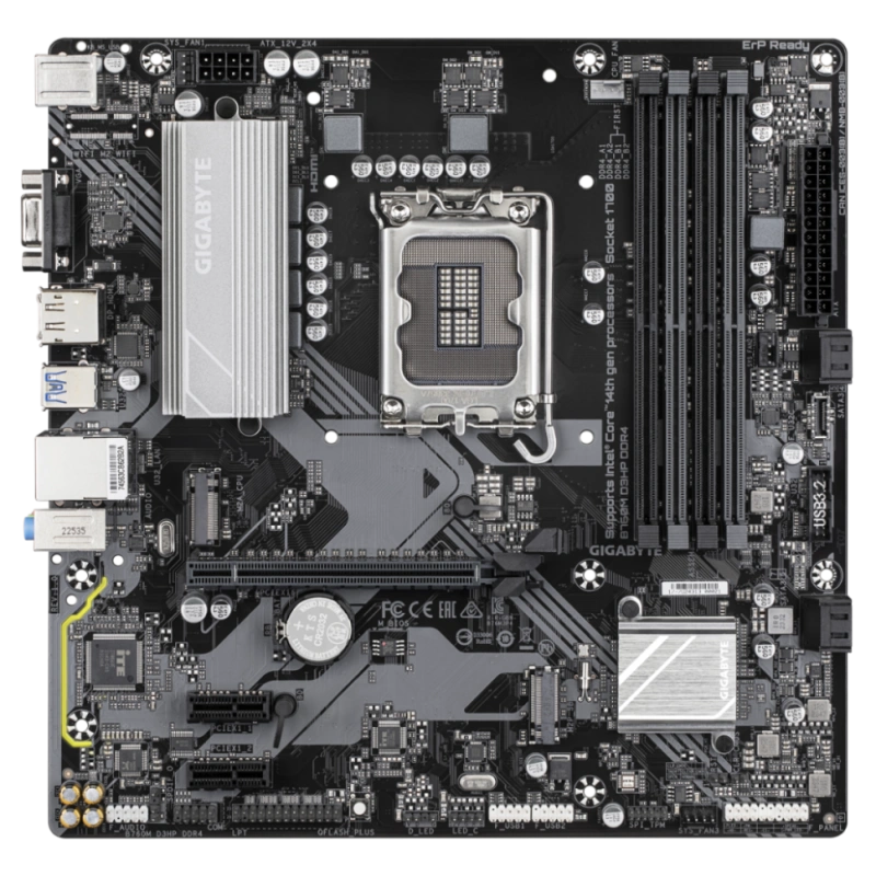 Материнская плата Gigabyte B760M D3HP DDR4 документация, задняя планка