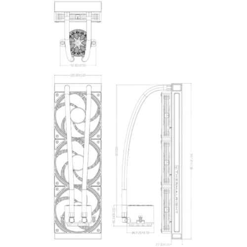Система жидкостного охлаждения для процессора Thermalright Aqua Elite 360 V6 ARGB White/Black (TRAE360V6AW)