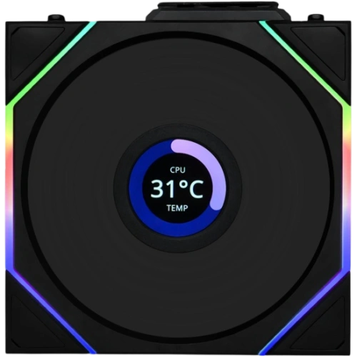 Вентилятор для корпуса Lian Li UNI FAN TL WIRELESS LCD 120 Reverse Blade 12RTLLCD1W1B ARGB Black (G99.12RTLLCD1W1B.R0)