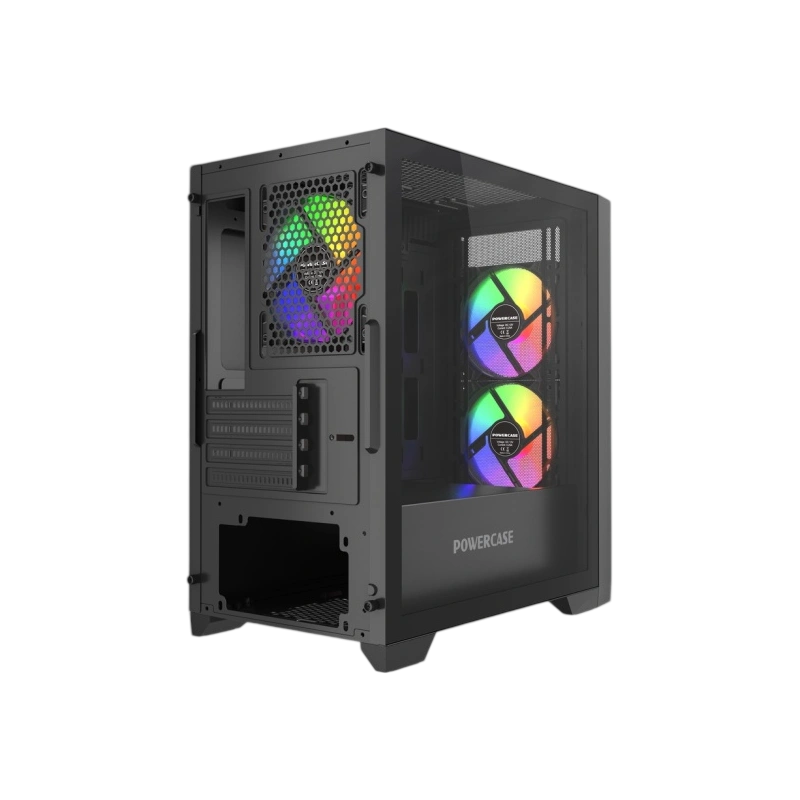 Компьютерный корпус Powercase ALISIO Micro Z3B ARGB V2 ARGB Black (CAMZB-A3-V2)