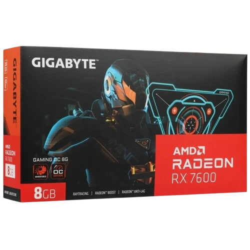 Видеокарта Gigabyte (GV-R76GAMING OC-8GD 1.1) Radeon RX 7600 8GB GAMING OC