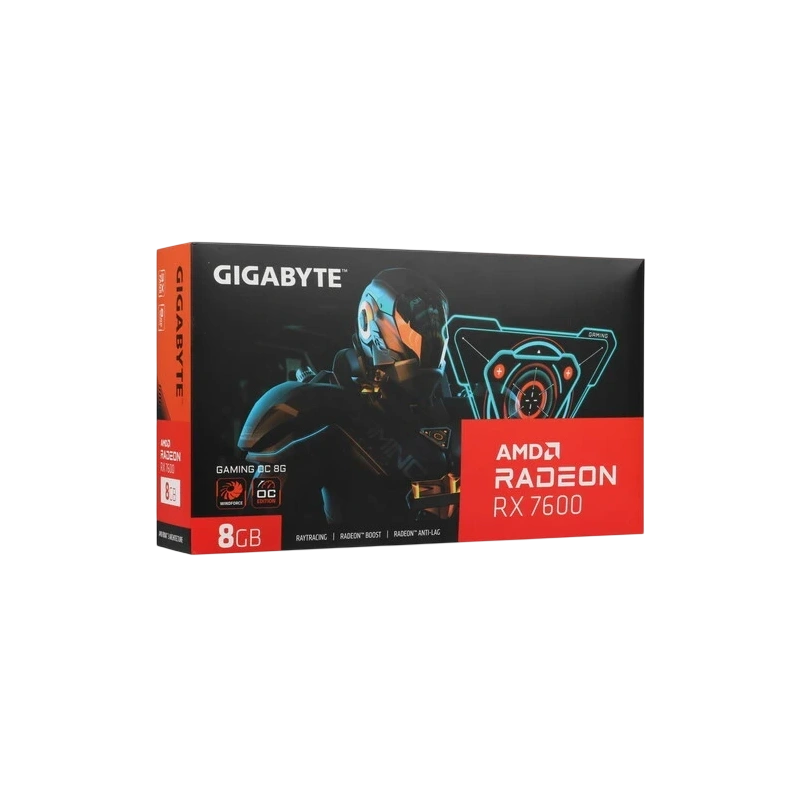 Видеокарта Gigabyte (GV-R76GAMING OC-8GD 1.1) Radeon RX 7600 8GB GAMING OC