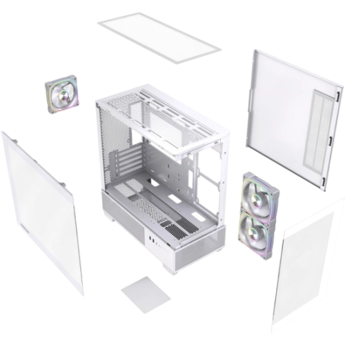 Компьютерный корпус Powercase Vision Micro S4W TG ARGB White (CVMMSHW-A3)