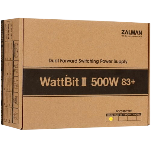 Блок питания Zalman 500W Wattbit II (ZM500-XEII) документация, комплект крепежа