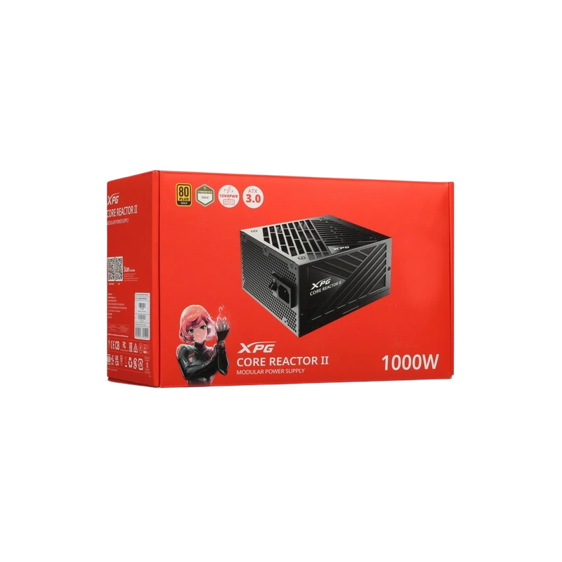 Блок питания ADATA XPG 1000W CORE REACTOR II 1000 (COREREACTORII1000G-BKCEU) 16 Pin (PCIe 5.0 Connector Cable Details) документация, комплект кабелей