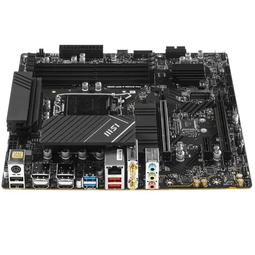 Материнская плата MSI PRO B760M-A WIFI DDR4 антенна Wi-Fi, документация, задняя планка, кабель SATA, крепеж для разъема M.2