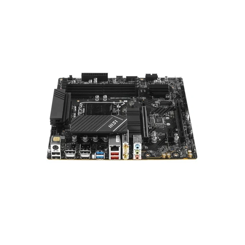 Материнская плата MSI PRO B760M-A WIFI DDR4 антенна Wi-Fi, документация, задняя планка, кабель SATA, крепеж для разъема M.2