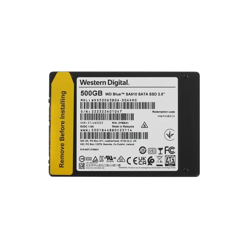 Твердотельный накопитель Western Digital 500 Gb Blue (WDS500G3B0A)