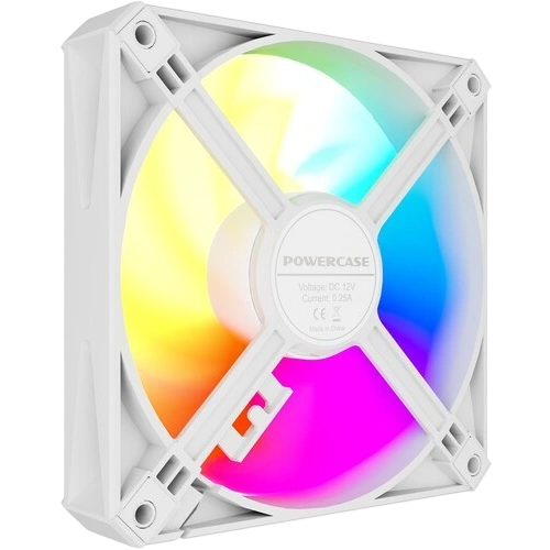 Вентилятор для корпуса Powercase (M56-12W ARGB) White комплект крепежа