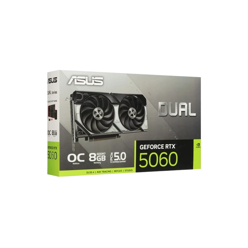 Видеокарта ASUS (DUAL-RTX5060-O8G) GeForce RTX 5060 8GB DUAL OC (90YV0N12-M0NA00)