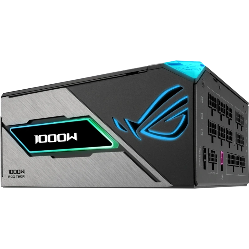 Блок питания ASUS 1000W ROG-THOR-1000P3-GAMING документация, кабельные стяжки, кабель синхронизации RGB-подсветки, комплект кабелей