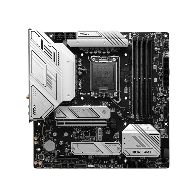 Материнская плата MSI MAG B760M MORTAR WIFI II антенна Wi-Fi, документация, задняя планка, кабель SATA