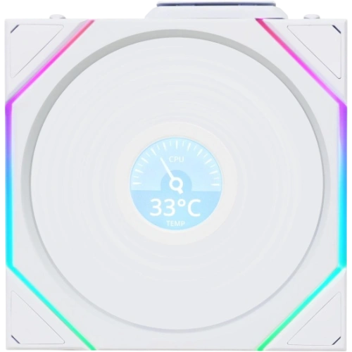 Вентилятор для корпуса Lian Li UNI FAN TL WIRELESS LCD 120 12TLLCD1W1W ARGB White (G99.12TLLCD1W1W.R0)