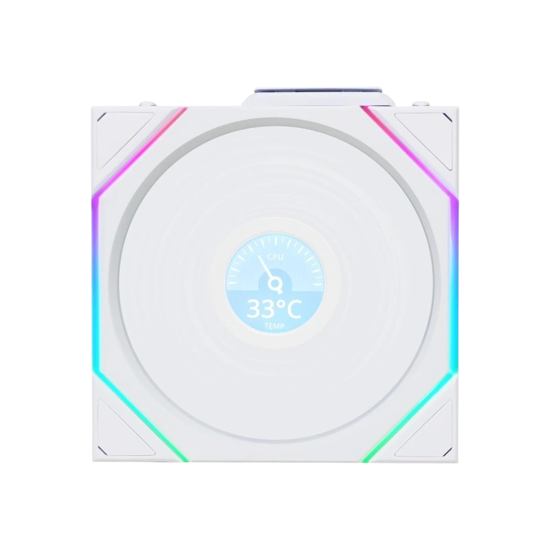 Вентилятор для корпуса Lian Li UNI FAN TL WIRELESS LCD 120 12TLLCD1W1W ARGB White (G99.12TLLCD1W1W.R0)