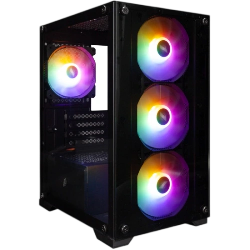 Компьютерный корпус 1STPLAYER FIREBASE X2-M FRGB Black (X2-M-BK-4F1)