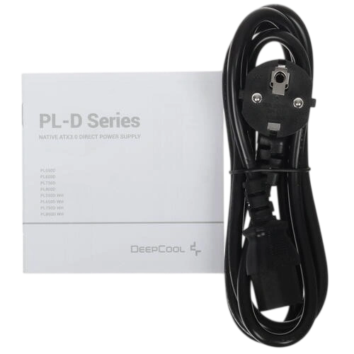 Блок питания Deepcool 650W PL650D (R-PL650D-FC0B-WDEU-V2) 16 Pin (PCIe 5.0 Connector Cable Details) документация, комплект крепежа