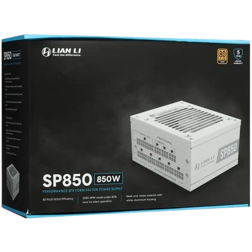 Блок питания Lian Li 850W SP850 White (G89.SP850W.01RU) 16 Pin (PCIe 5.0 Connector Cable Details) документация, комплект кабелей