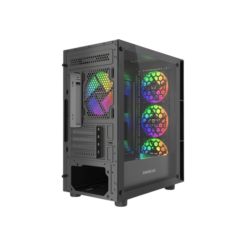Компьютерный корпус Powercase Mistral Micro EM17 ARGB Black (CMMEM17B-A4)