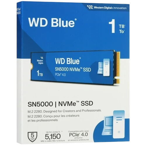 Твердотельный накопитель Western Digital 1000 Gb SN500 Blue (WDS100T4B0E) BOX
