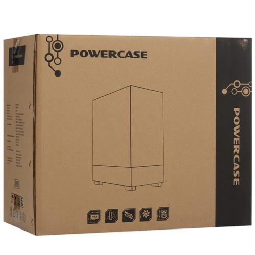 Компьютерный корпус Powercase VISION Micro M TG Black (CVMMB-L0)
