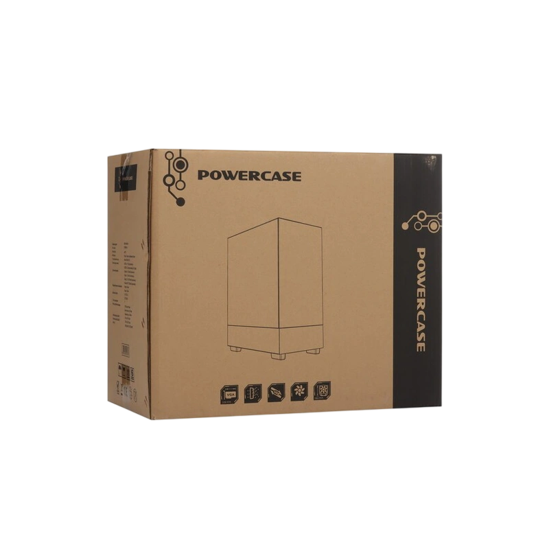 Компьютерный корпус Powercase VISION Micro M TG Black (CVMMB-L0)