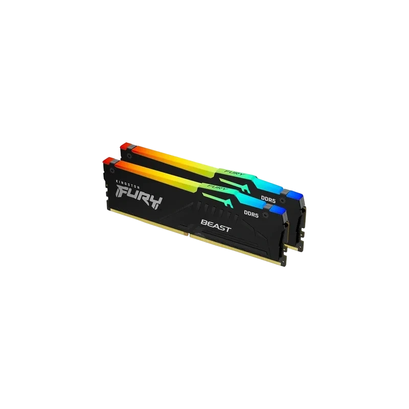 Оперативная память 32 Gb 6400 MHz Kingston FURY Beast RGB Black (KF564C32BBEAK2-32)