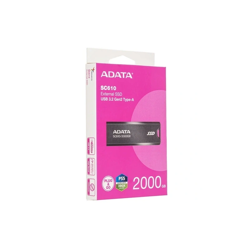Внешний SSD ADATA XPG 2000 Gb SC610 BOXBLACK/RED (SC610-2000G-CBK/RD) BOX