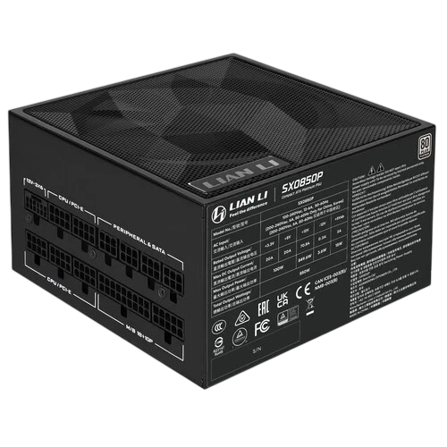 Блок питания Lian Li 850W SX0850P Black (G9P.SX0850P.B000.RU) 16 Pin (PCIe 5.1 Connector Cable Details) документация, кабельные стяжки, комплект кабелей, комплект крепежа