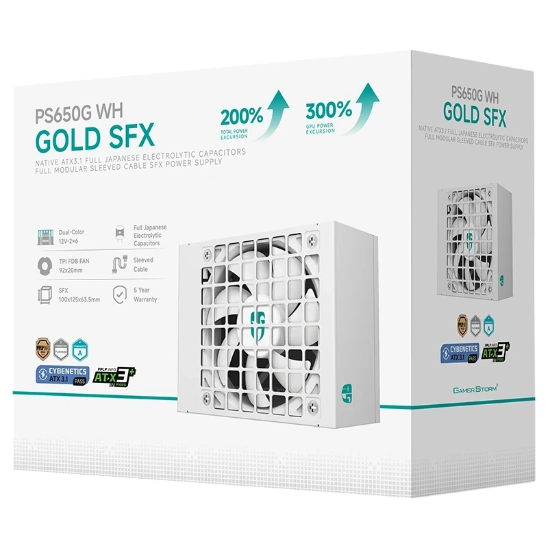 Блок питания Deepcool 650W GAMERSTORM PS650G WH White 16 Pin (PCIe 5.0 Connector Cable Details)