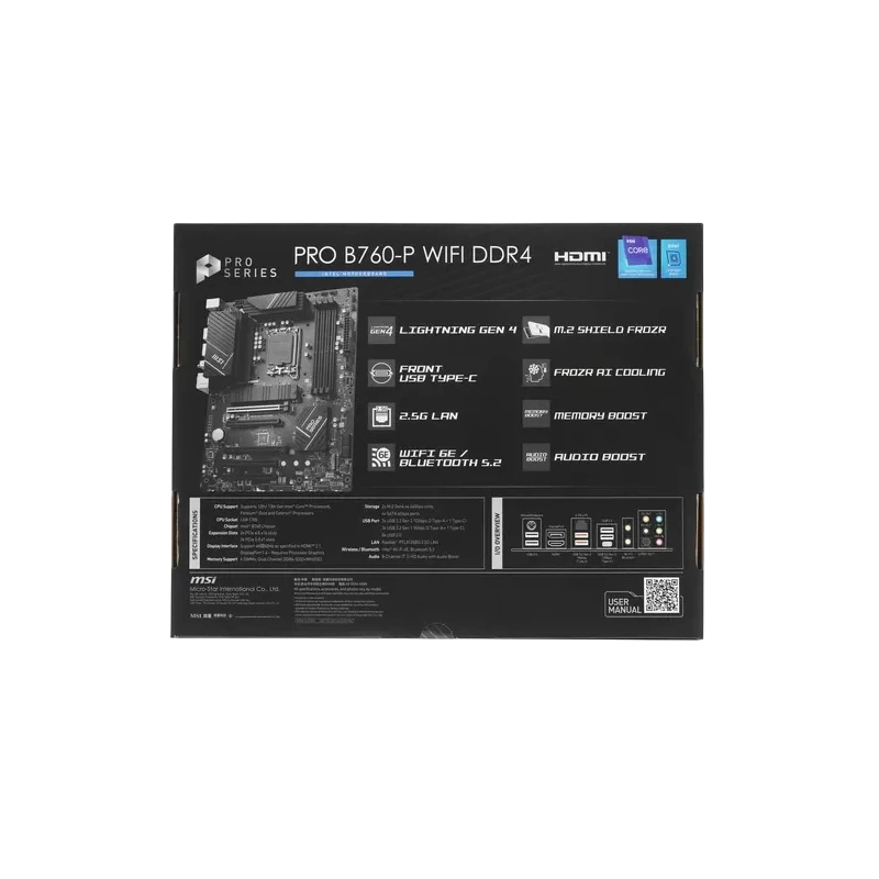 Материнская плата MSI PRO B760-P WIFI DDR4