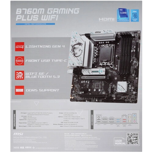 Материнская плата MSI B760M GAMING PLUS WIFI