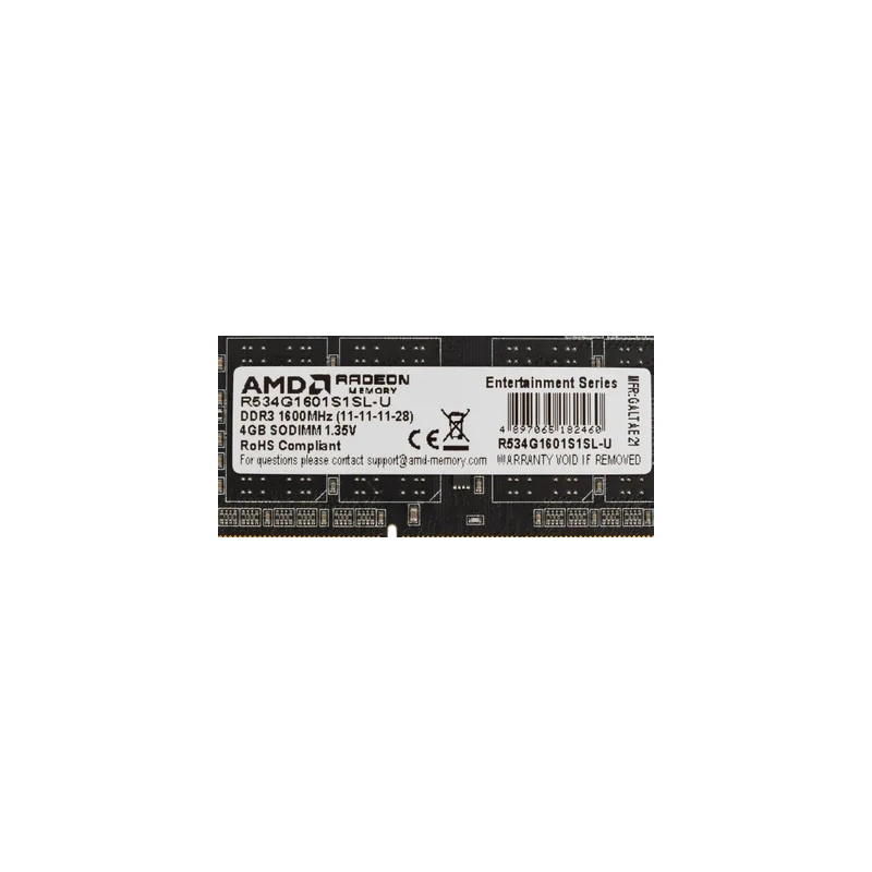 Оперативная память 4 Gb 1600 MHz AMD R5 ENTERTAINMENT SERIES Black (R534G1601S1SL-UO)