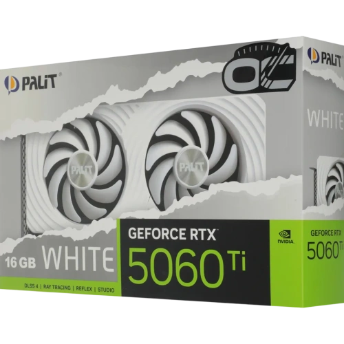 Видеокарта Palit (NE7506TU19T1-GB2061M) GeForce RTX 5060 TI 16GB White OC