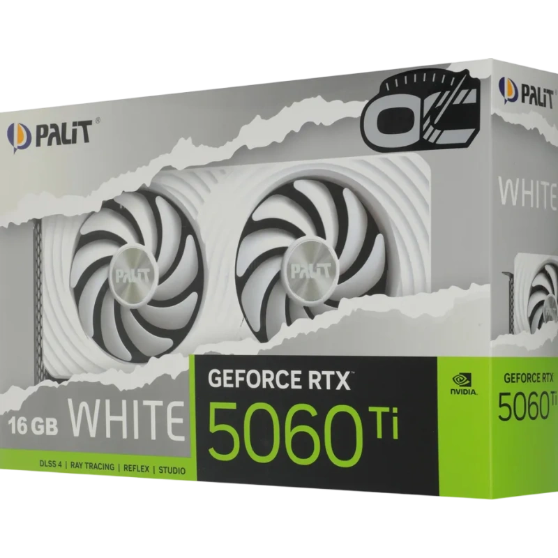 Видеокарта Palit (NE7506TU19T1-GB2061M) GeForce RTX 5060 TI 16GB White OC
