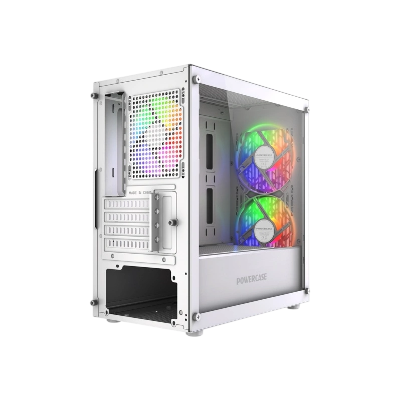 Компьютерный корпус Powercase Mistral Micro D3W TG ARGB V2 White (CMMDW-A3-V2)