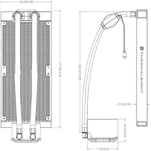 Система жидкостного охлаждения для процессора Thermalright Frozen Notte 240 V2 White ARGB (TRFN240WAV2)