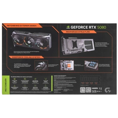 Видеокарта Gigabyte (GV-N5080GAMING-16GD) GeForce RTX 5080 16GB GAMING