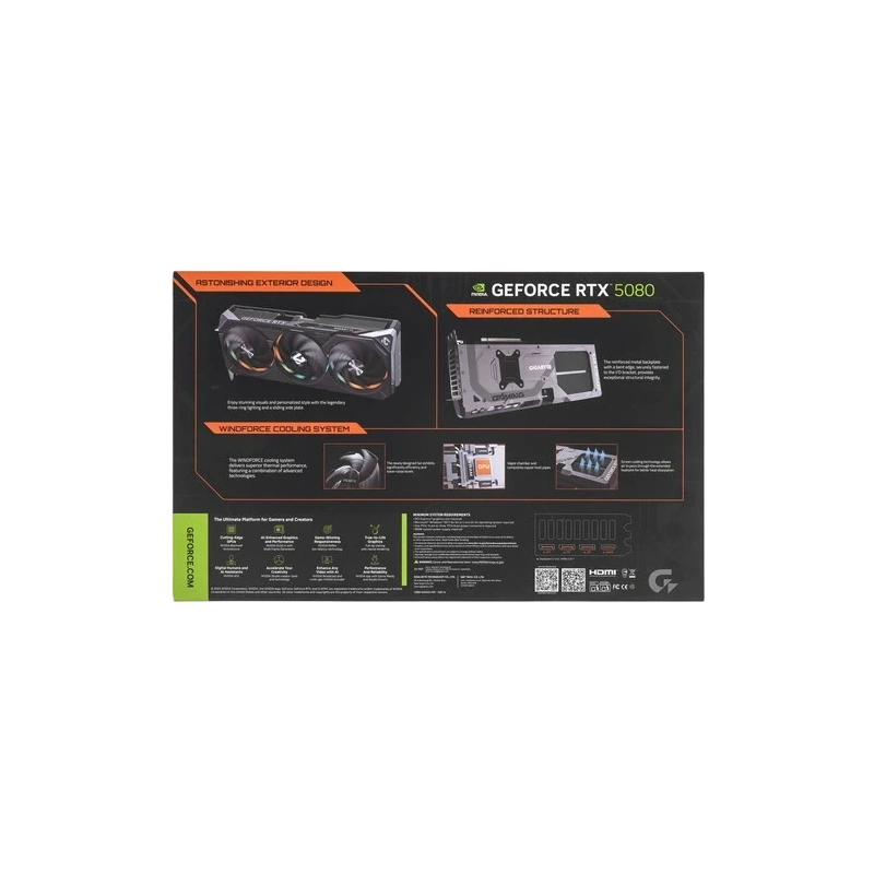 Видеокарта Gigabyte (GV-N5080GAMING-16GD) GeForce RTX 5080 16GB GAMING