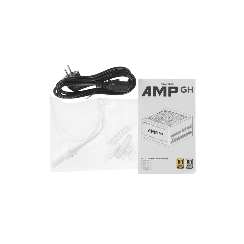 Блок питания PHANTEKS 1000W AMP GH (PH-P1000GR_WT01) 16 Pin (PCIe 5.1 Connector Cable Details) документация, комплект кабелей