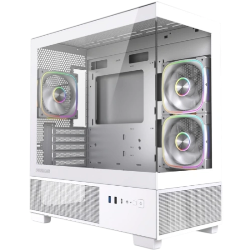 Компьютерный корпус Powercase Vision Micro S4W TG ARGB White (CVMMSHW-A3)
