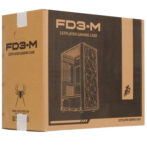 Компьютерный корпус 1STPLAYER FD3-M LED White (FD3-M-WH-4F1-W)