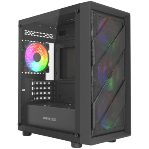 Компьютерный корпус Powercase Mistral Micro EM21 TG FRGB Black (CMMEM21B-L4)